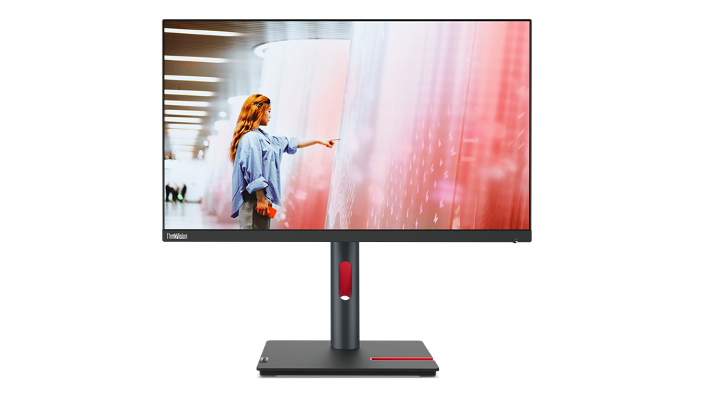 Lenovo thinkvision p24q-30 zadnji pogled z ergonomskim stojalom